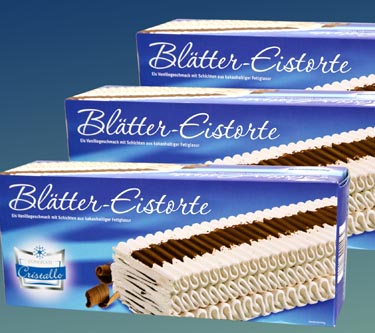 Cristallo Blätter-Eistorte