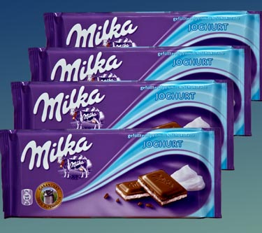 Alpenmilchschokolade m. Joghurt-Füllung