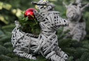 Rentier aus Weide, bepflanzt